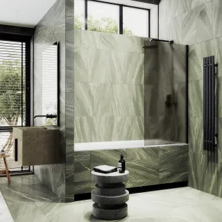 Шторка на ванну MaybahGlass MGV-249-6ш 30см чёрный